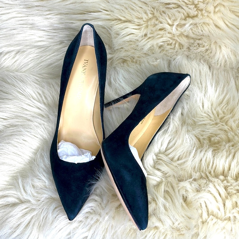 Ivanka T  women  carra. Dress  pump blk  suede 8m
